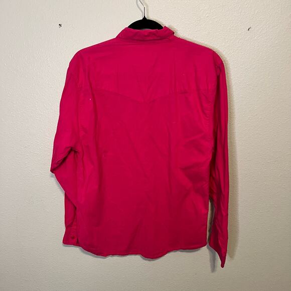 Wrangler Pink Vintage Button Up Blouse Size M - Picture 5 of 5